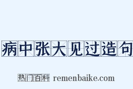 病中张大见过造句是什么意思的图片